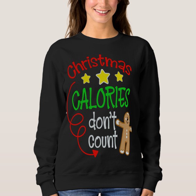Christmas Calories Don't Count - Funny Cute Ginger Sweatshirt (Front)