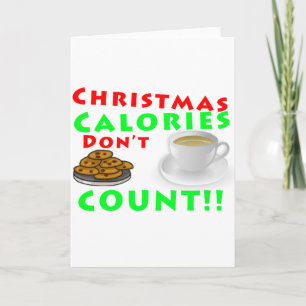 Christmas Calories Don't Count Humour Funny Holiday Card