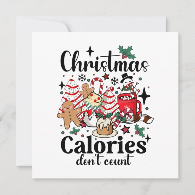Christmas Calories Don't Count Invitation (Front)
