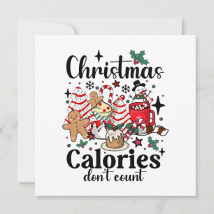 Christmas Calories Don't Count Invitation