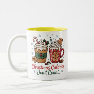 christmas calories don't count mug design 