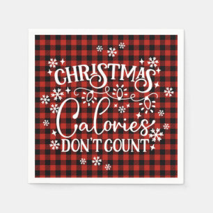Christmas Calories Don't Count Napkin