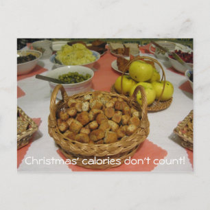 Christmas Calories Don't Count Postcard