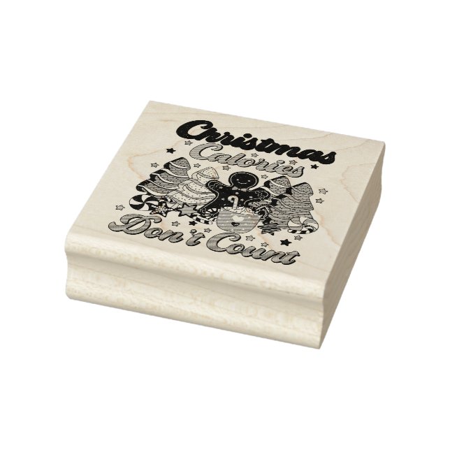 Christmas calories don't count rubber stamp (Stamp)