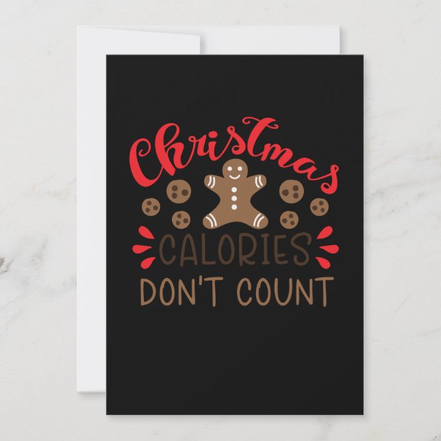 Christmas calories don't count save the date (Front)