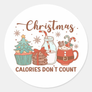 Christmas Calories Don't Count Stickers