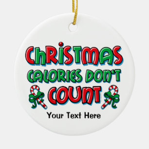 Christmas Calories Personalised Ornament