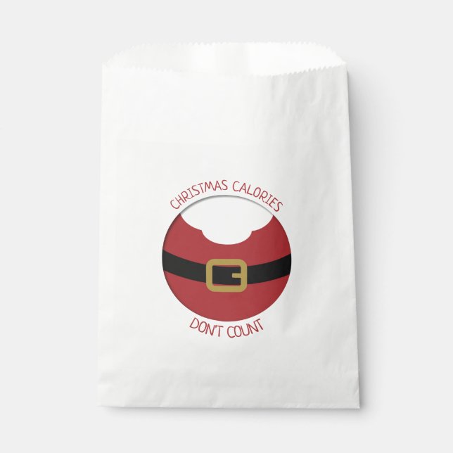 Christmas calories Santa's belly red suit Favour Bag (Front)