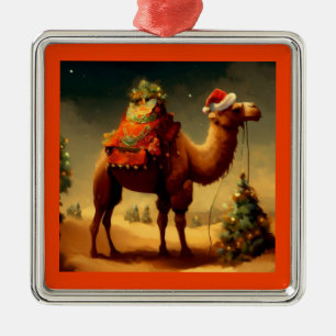 Christmas Camel 1 Metal Ornament