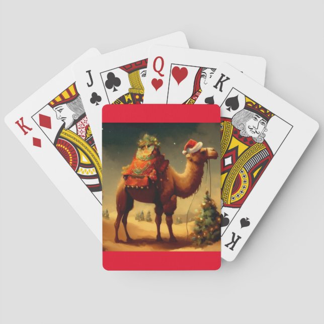Christmas Camel (1) Playing Cards (Back)