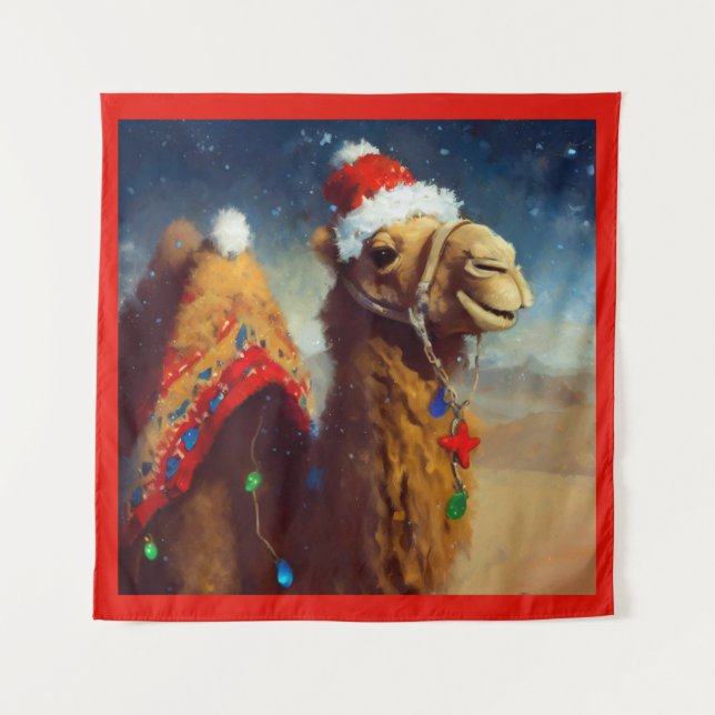 Christmas Camel 3 Tapestry (Front)