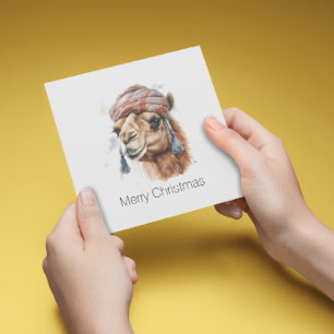 Christmas Camel, customisable Holiday Card