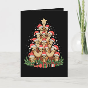 Christmas Camel Tree Xmas Family Holiday Season Card