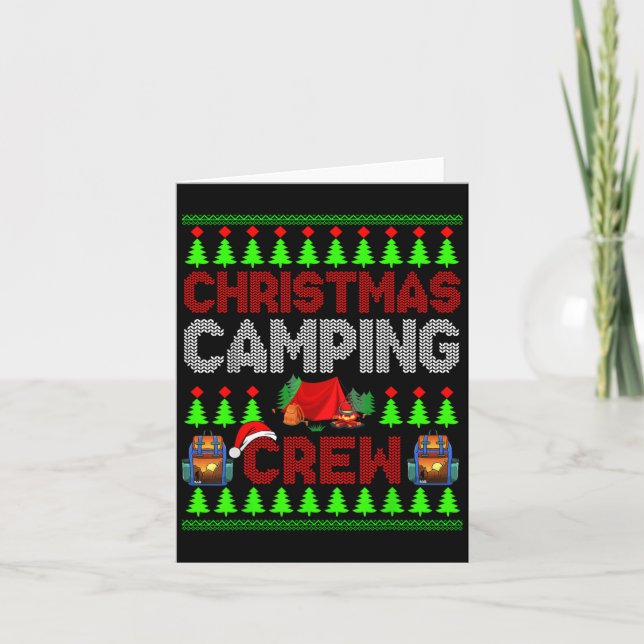Christmas Camng Crew Xmas Sweater Santa Camper Cam Card (Front)