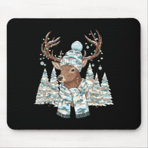 Christmas Camo Hunting Reindeer Pajamas With Deer  Mouse Pad