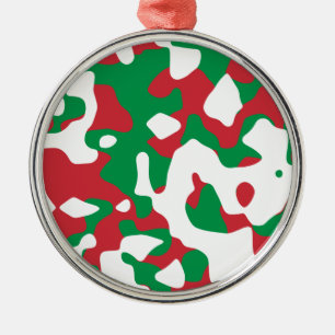 Christmas Camouflage Metal Tree Decoration