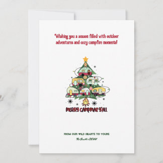 Christmas Camper Forest Camping Outdoor Adventure Holiday Card