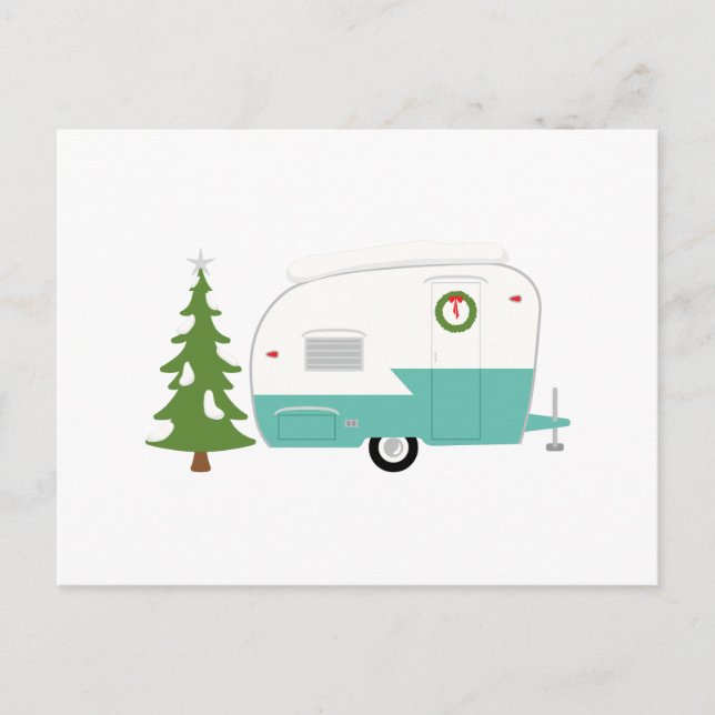 Christmas Camper Holiday Postcard (Front)