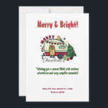 Christmas Camper Home Camping Outdoor Adventure Holiday Card<br><div class="desc">Celebrate the season with this charming outdoor adventure themed Christmas camper home camping holiday card art decor, perfect for couples and families who love nature and the great outdoors. Featuring a beautiful watercolor scene with pine trees, tents, and winter wonderland ambiance, this card is sure to bring joy to any...</div>