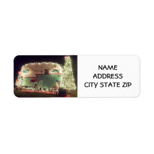 **CHRISTMAS CAMPER'S** RETURN ADDRESS LABEL