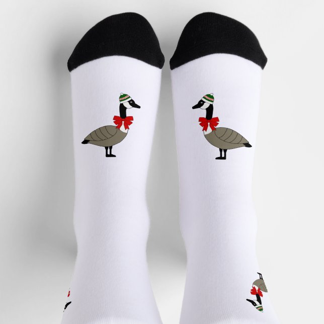 Christmas Canadian Goose Crew Socks (Top)