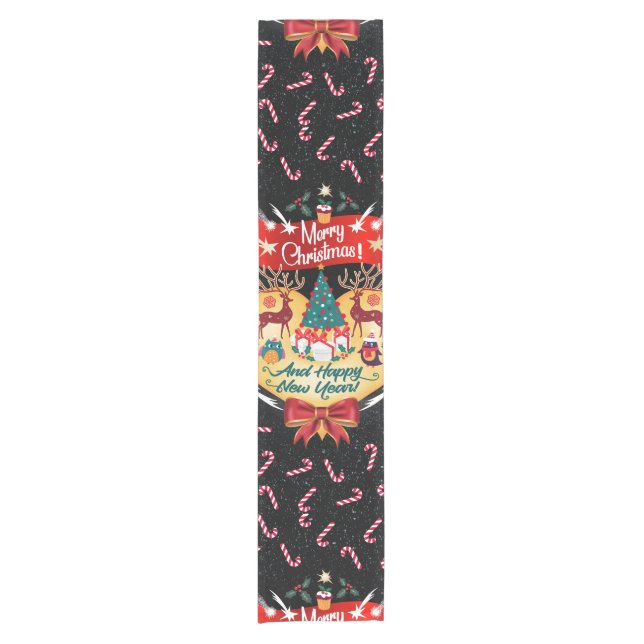 Christmas Candies Short Table Runner (Front)