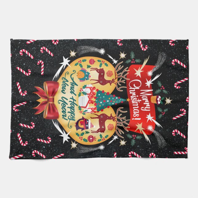 Christmas Candies Tea Towel (Horizontal)