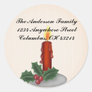 Christmas Candle 5 - Christmas Address Labels