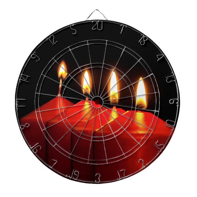 Christmas Candle Advent Wreath Dartboard (Front)