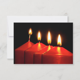 Christmas Candle Advent Wreath Thank You Card