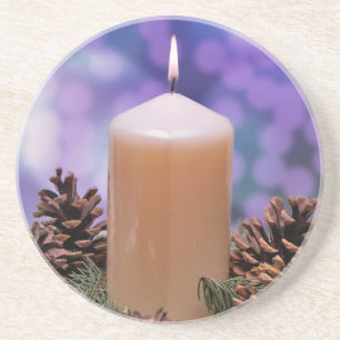 Christmas candle coaster