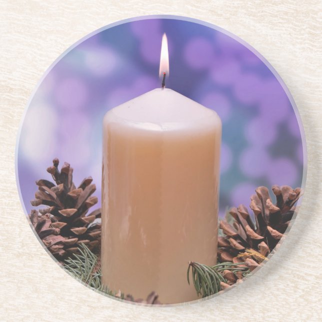 Christmas candle coaster (Front)