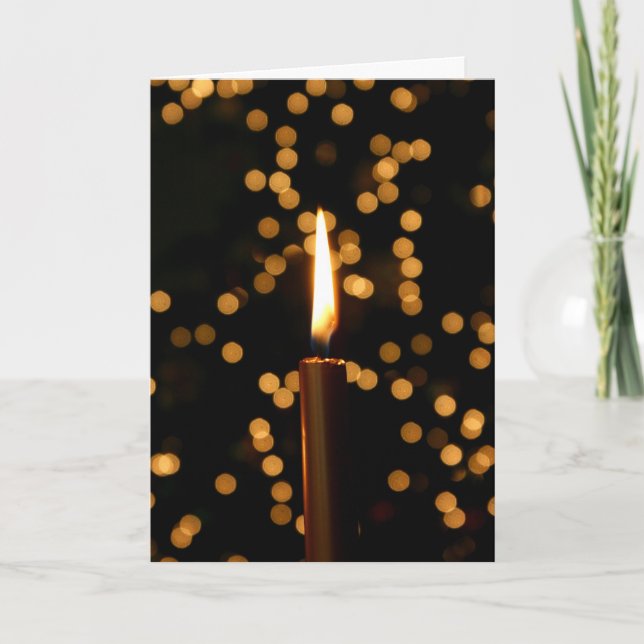 Christmas Candle Holiday Card (Front)