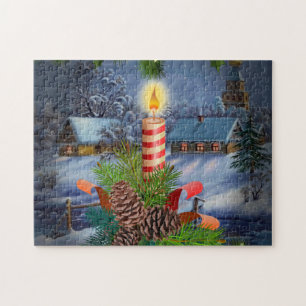 Christmas candle jigsaw puzzle