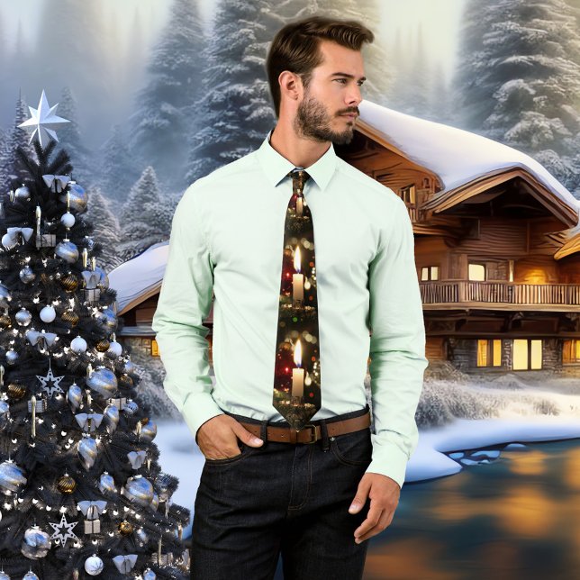 Christmas Candle Light Tree Tie (Creator Uploaded)