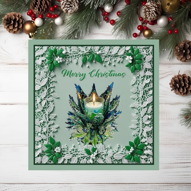 Christmas candle Magnetic Card (Christmas candle)