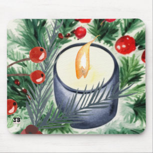 Christmas Candle Mouse Pad