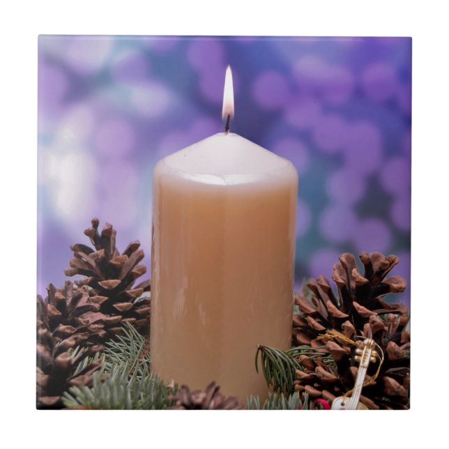 Christmas candle tile (Front)