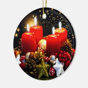 Christmas Candle Wreath Decoration