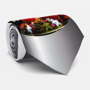 Christmas Candle Wreath Decoration Tie