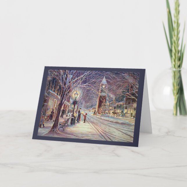 Christmas Candlelight Walk Holiday Card (Front)
