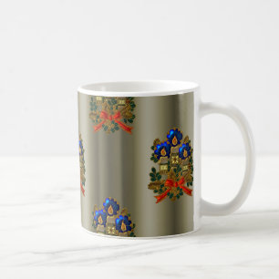 Christmas Candles and Wreath Coffee Mug