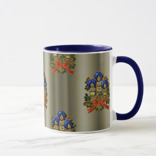 Christmas Candles and Wreath Mug