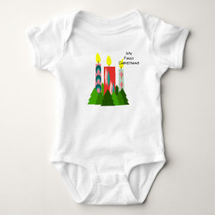 Christmas Candles Baby Bodysuit