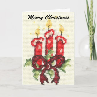 christmas candles holiday card