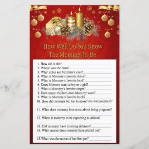 Christmas candles how well do you know baby shower
