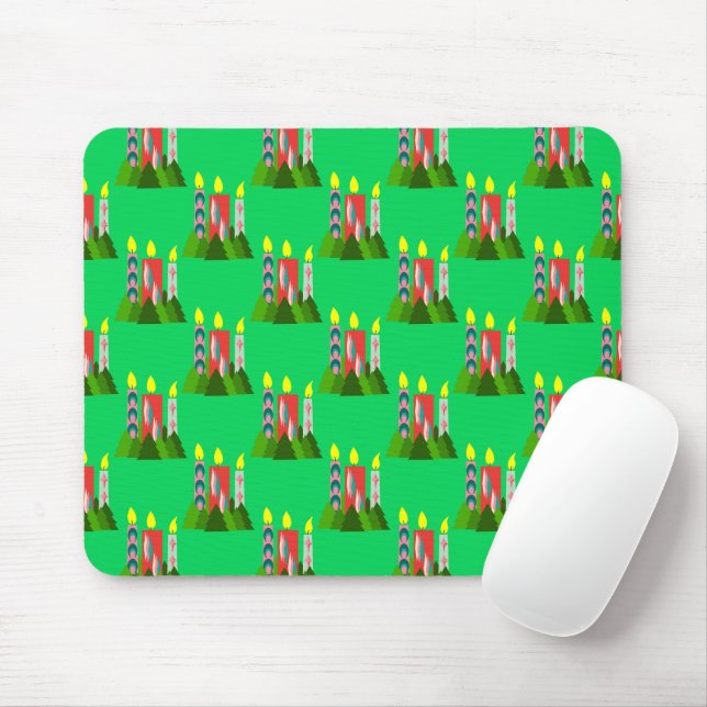 Christmas Candles  Mouse Pad (With Mouse)