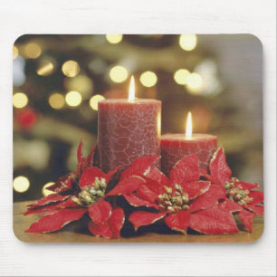 Christmas candles mouse pad