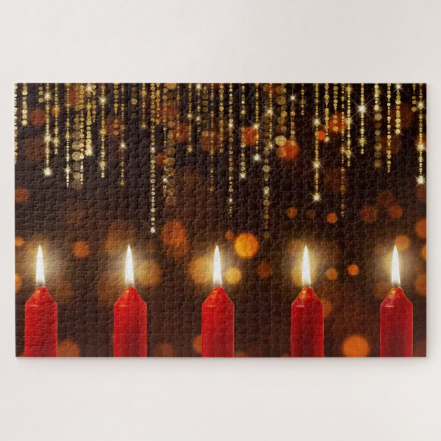 Christmas Candles Puzzle (Horizontal)