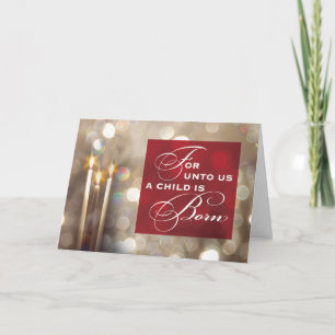 Christmas Candles Religious Christian Child Card